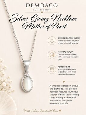 Silver Giving Necklace Mother of Pearl